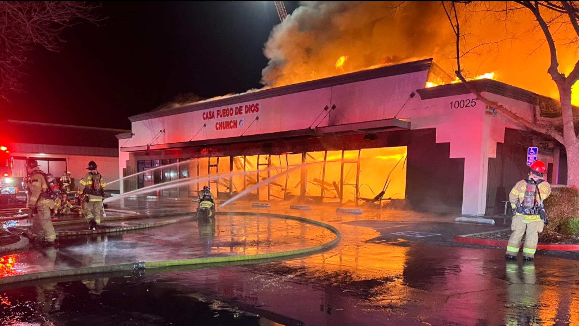 Rancho Cordova fire today: Structure blaze at local business forces emergency response as Sacramento Metropolitan Fire District teams work to contain the growing flames